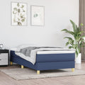Boxspringbett in Blau mit den Massen 100 x 200 cm