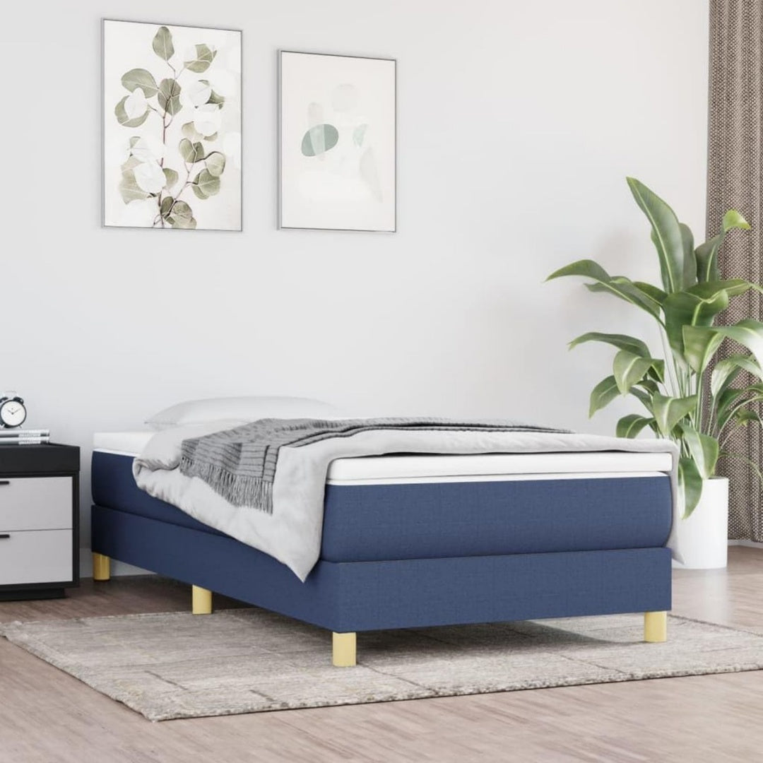 Boxspringbett in Blau mit den Massen 100 x 200 cm