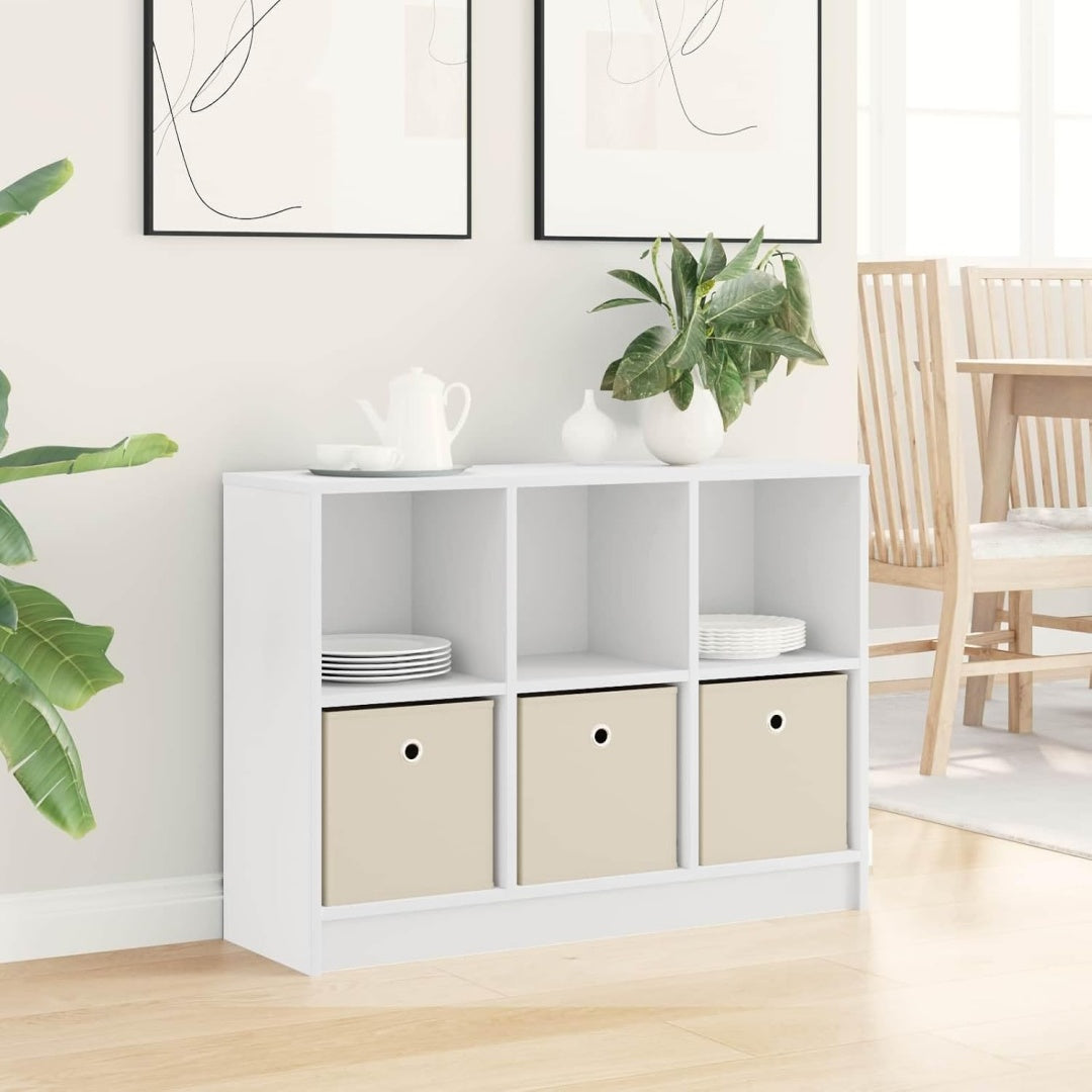 3 Schubladen an dem Sideboard aus Holzwerkstoff
