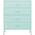 Das Sideboard misst 80 x 35 x 101.5 cm in Gruen