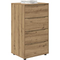 Schubladen und Hoehenverstellung an dem Sideboard