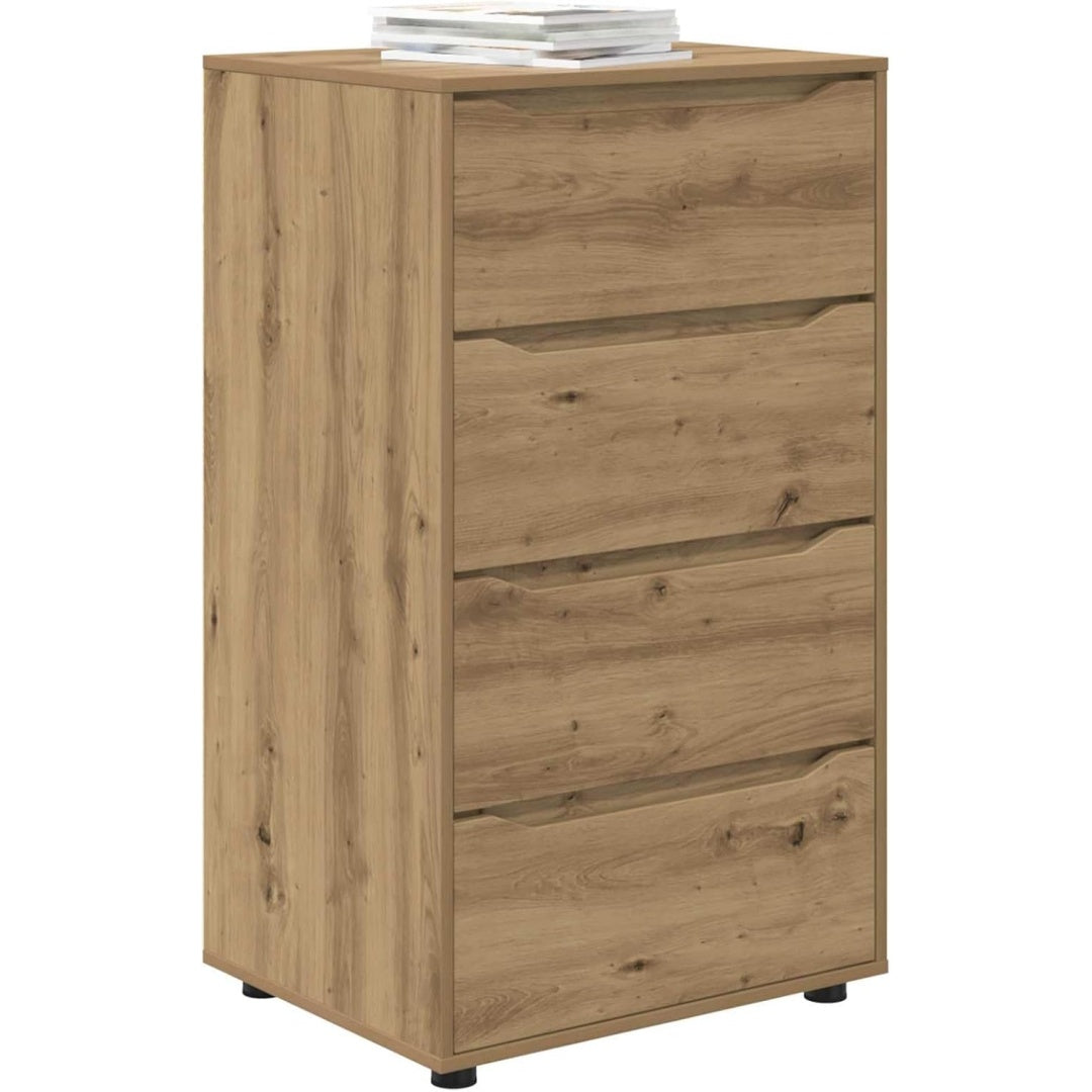 Schubladen und Hoehenverstellung an dem Sideboard