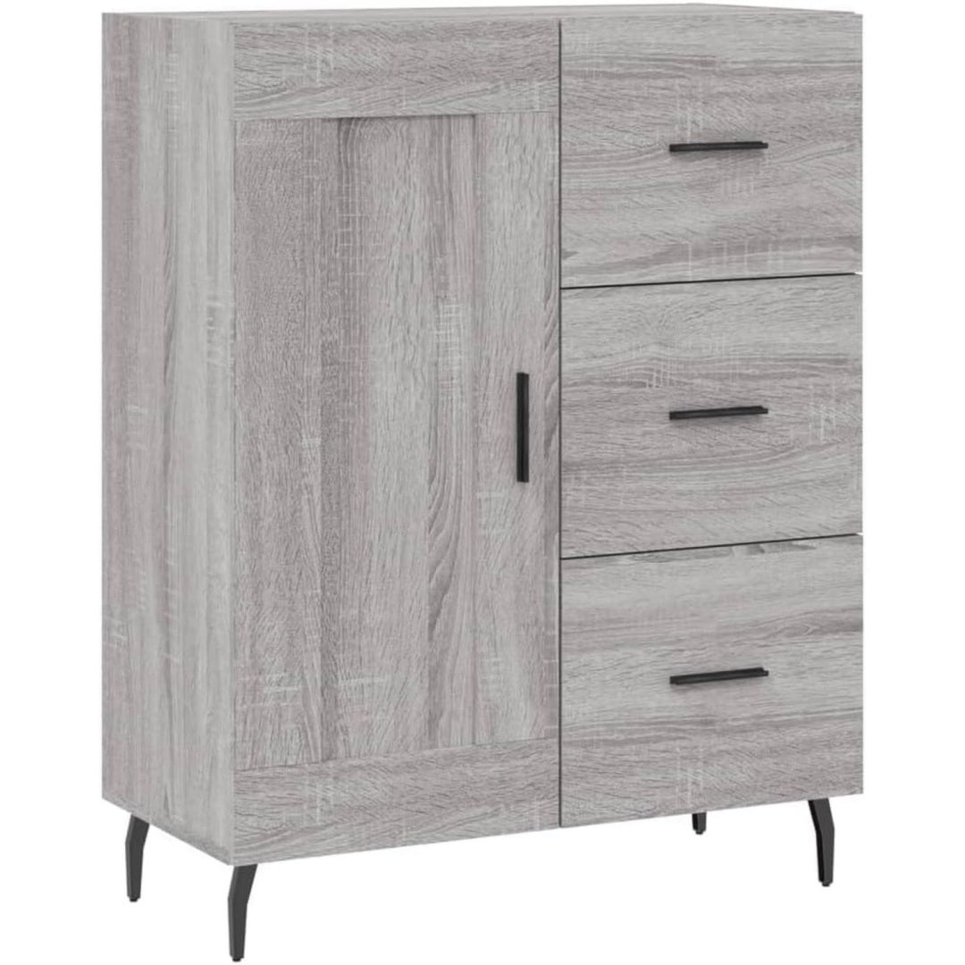 Sideboard mit Schubladen in Eichenbraun und Grau