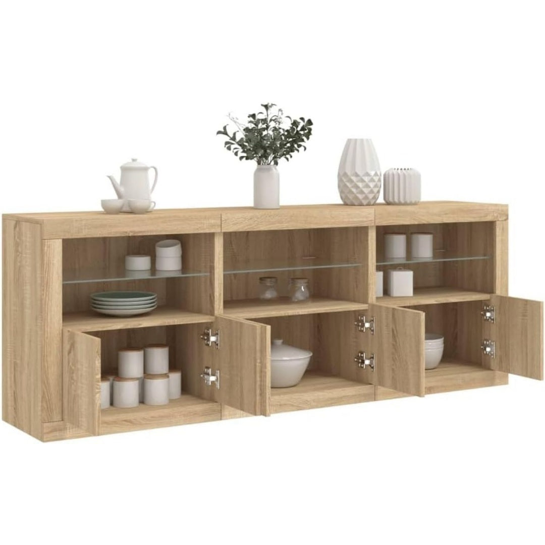 Sideboard mit den Massen 181.5 x 37 x 67 cm in Eichenbraun