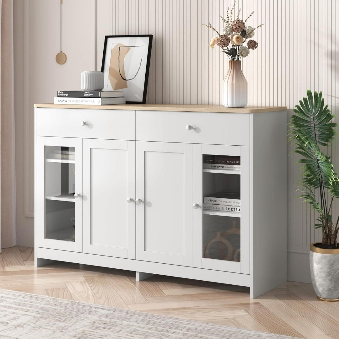 Sideboard mit Schubladen, geschlossenem Stauraum und Holzoptik