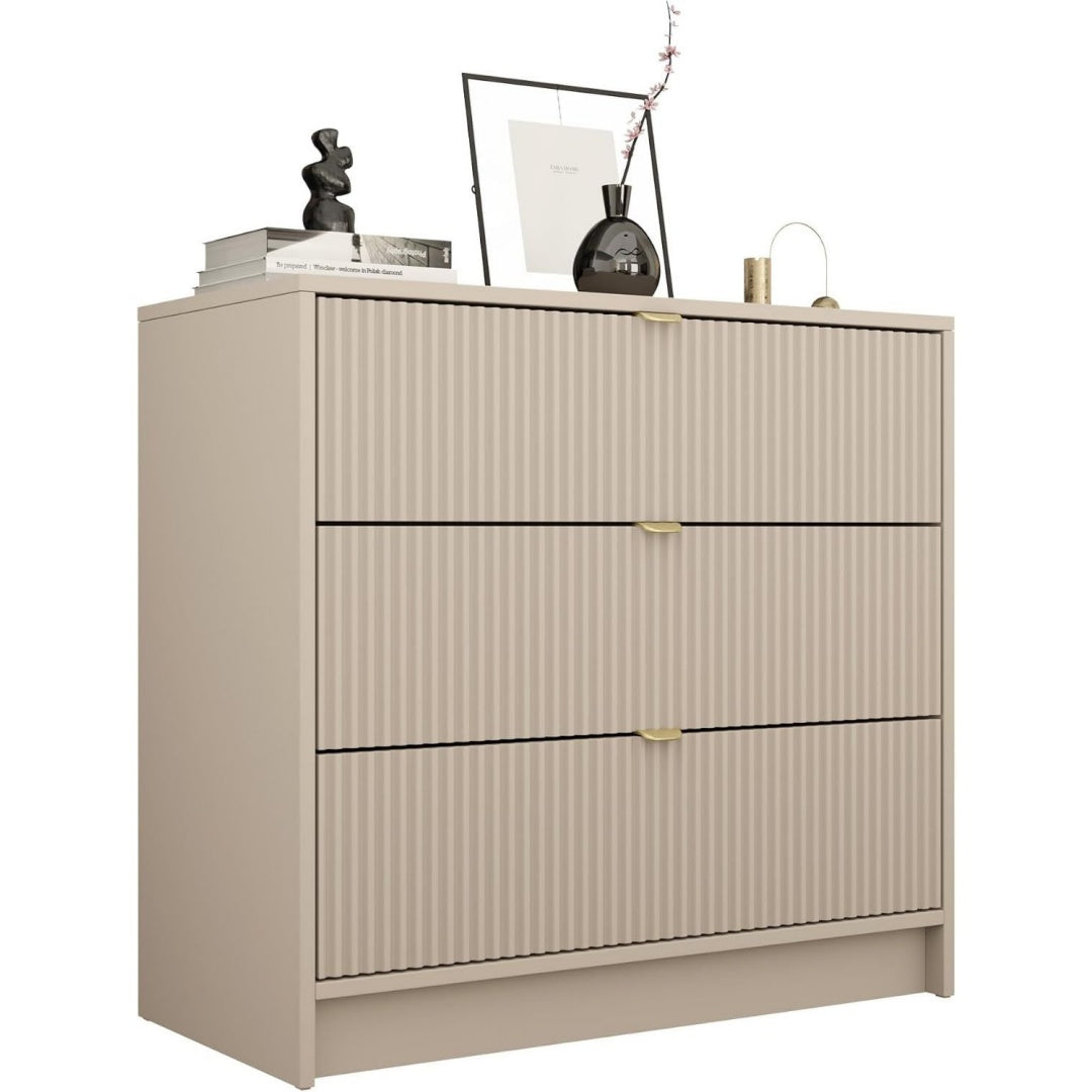 3 Schubladen und geschlossenen Stauraum an dem Sideboard
