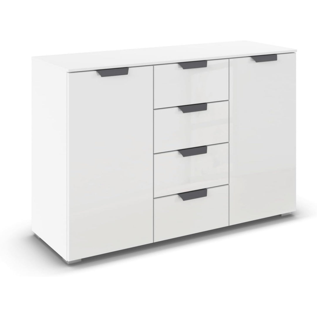 Schubladen treffen auf sanft schliessende Fronten an dem Sideboard