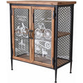 Glastueren praegen das Sideboard in Naturbraun und Schwarz