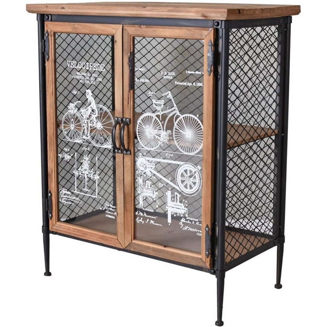 Glastueren praegen das Sideboard in Naturbraun und Schwarz