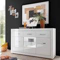 Sideboard verbindet LED Beleuchtung und Glasablagen
